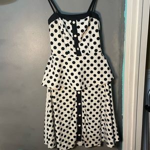 Bettie Page 3-Piece Convertible Playsuit In Polka Dot